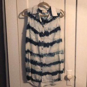 Blue and white shirt